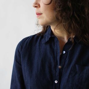 ON HOLD FOR M ♥️ NUTHATCH INDIGO LINEN SHIRTDRESS